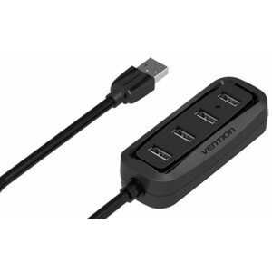 USB Hub Vention USB HUB 2.0 4-ports 0,5 m Black