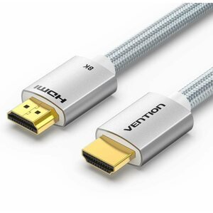 Videokábel Vention HDMI 2.1 Cable 8K 0.5m Silver Aluminum Alloy Type