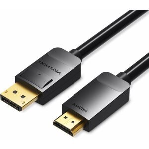 Videokábel Vention DisplayPort (DP) to HDMI Cable 3 m Black