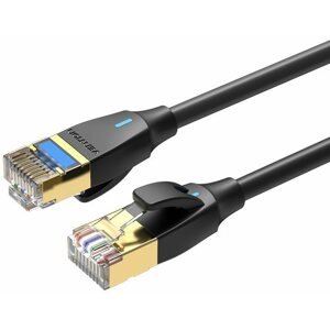 Hálózati kábel Vention Cat.8 SFTP Patch Cable 0.5m Black Slim Type