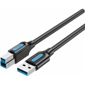 Adatkábel USB 3.0 dugó - USB-B dugasz nyomtató kábel 3M fekete PVC típus