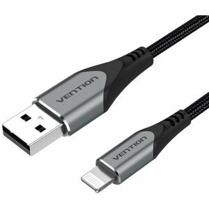 Adatkábel Vention Lightning MFi to USB 2.0 Braided Cable (C89) 1m Gray Aluminum Alloy Type
