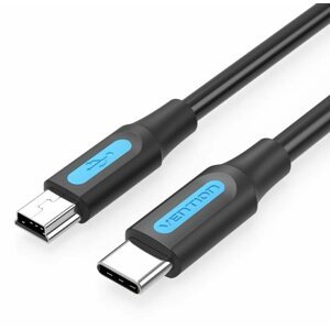 Adatkábel Vention USB-C 2.0 to Mini USB 2A Cable 0,5m Black