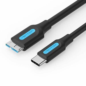 Adatkábel Vention USB-C to Micro USB-B 3.0 2A Cable 0,5 m Black