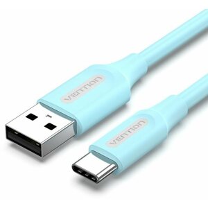 Adatkábel Vention USB 2.0 to USB-C 3A Cable 1m Light Blue