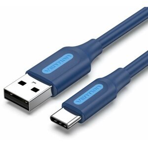 Adatkábel Vention USB 2.0 to USB-C 3A Cable 1 m Deep Blue