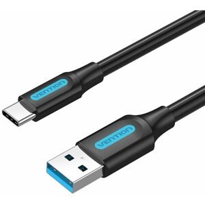 Adatkábel Vention USB 3.0 to USB-C Cable 1,5 m Black PVC Type