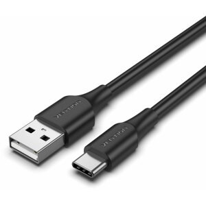 Adatkábel Vention USB 2.0 to USB-C 3A Cable 0.25m Black