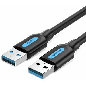 Adatkábel USB 3.0 dugó - USB dugó kábel 1M fekete PVC típus