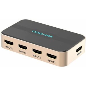 Switch Vention 5 In 1 Out HDMI Switcher Gold