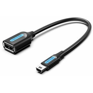 Átalakító Vention Mini USB (M) to USB (F) OTG Cable 0.15m Black PVC Type