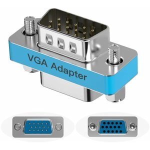Átalakító Vention VGA Male to Female Adapter Silvery Metal Type