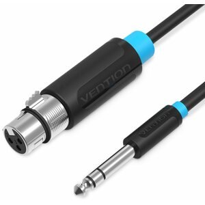 Audio kábel Vention 6,5mm Male to XLR Female Audio Cable 1,5m - fekete