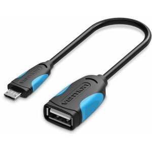 Adatkábel Vention USB2.0 -> microUSB OTG Cable 0,25m Black