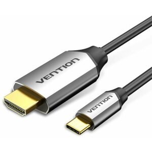 Videokábel Vention USB-C to HDMI Cable 1m Black Aluminum Alloy Type