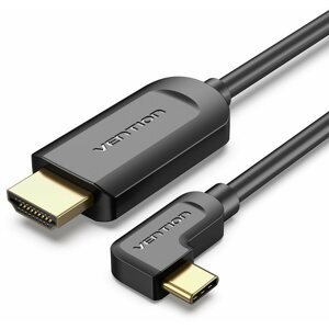 Videokábel Vention Type-C (USB-C) to HDMI Cable Right Angle 1,5 m Black