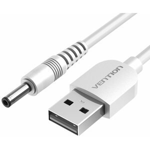 Tápkábel Vention USB to DC 3,5mm Charging Cable White 0,5m