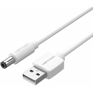 Tápkábel Vention USB to DC 5.5mm Power Cord 1M White Tuning Fork Type