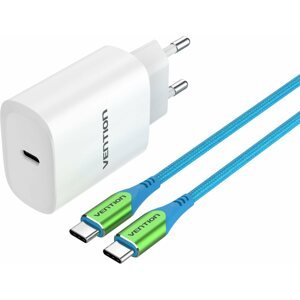 Hálózati adapter Vention & Alza Charging Kit (20W USB-C + Type-C PD Cable 1m) Collaboration Type