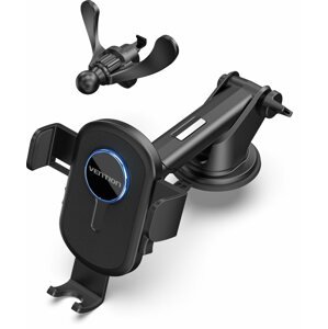 Telefontartó Vention One Touch Clamping Car Phone Mount With Suction Cup Black Square Type