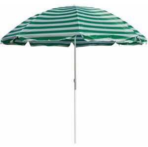 Napernyő HAPPY GREEN Strand napernyő, zöld-fehér 230cm