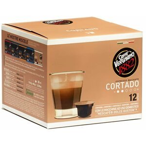Kávékapszula Caffe Vergnano Cortado, kapszulás kávé, 12 db