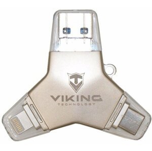 Pendrive Viking USB 3.0 Pendrive 4in1 64GB ezüst