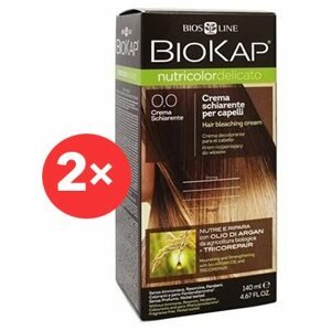 Hajvilágosító BIOKAP Nutricolor Delicato Bleaching Cream 0.0 (2× 140 ml)