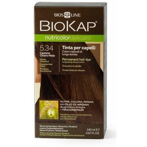 Természetes hajfesték BIOKAP Nutricolor Delicato, Honey Chestnut Gentle Dye, 5.34, 40 ml