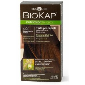 Természetes hajfesték BIOKAP Nutricolor Delicato, Dark Golden Blond Gentle Dye, 6.30, 140 ml