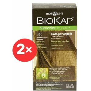 Természetes hajfesték BIOKAP Nutricolor Delicato Natural Medium Blond Gentle Dye 7.0 (2× 140 ml)