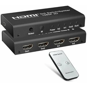 Switch PremiumCord HDMI kapcsoló 2: 2, 3D, 1080p távirányítóval