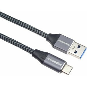 Adatkábel PremiumCord kabel USB-C - USB 3.0 A (USB 3.2 generation 1, 3A, 5Gbit/s) 1 m