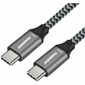 Adatkábel PremiumCord kábel USB 3.2 Gen 1 USB-C male - USB-C male, pamut borítás 1,5 m