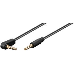 Audio kábel PremiumCord jack M 3,5 -> 3,5 M jack hajlított csatlakozó, 1 m