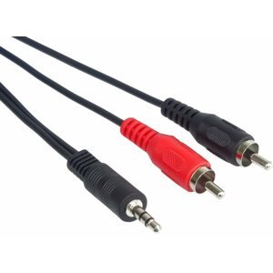 Audio kábel PremiumCord jack M 3.5 -> 2x cinch M, 3m