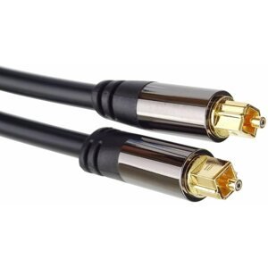 Optikai kábel PremiumCord Toslink kábel M/M, OD: 6 mm, Gold 0,5 m
