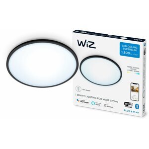 Mennyezeti lámpa WiZ Tunable White SuperSlim mennyezeti lámpa 14 W, fekete