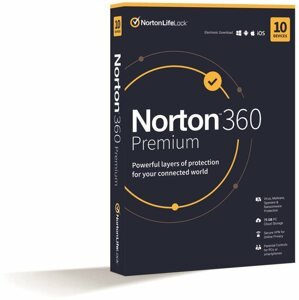 Internet Security Norton 360 Premium 75GB, VPN, 1 felhasználó, 10 eszköz, 24 hónap (elektronikus licenc)