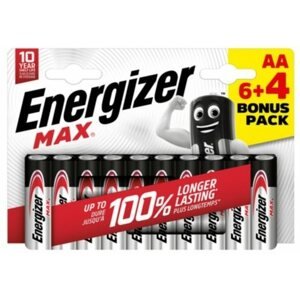 Eldobható elem Energizer MAX AA 6 + 4 ingyen