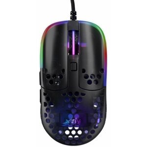 Gamer egér XTRFY Gaming Mouse MZ1 ZY’S Rail Black Transparent