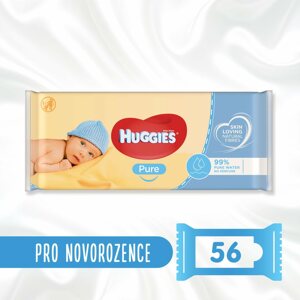 Popsitörlő HUGGIES Pure 56 db