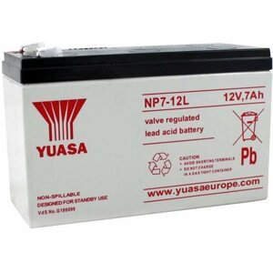Akkumulátor szünetmentes tápegységhez YUASA 12V 7Ah karbantartásmentes ólom akkumulátor NP7-12L, faston 6,3 mm