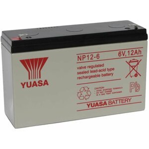 Akkumulátor szünetmentes tápegységhez YUASA 6V 12Ah karbantartásmentes ólomsavas akkumulátor NP12-6