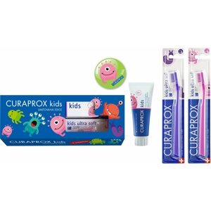 Ajándék szett CURAPROX Kids Limitált kiadás, 2× Kids fogkefe + Görögdinnye fogkrém 60 ml